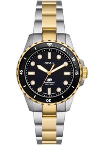 Fossil Damen Quarzuhr "Fossil BLUE DIVE LADIES", silber, Armbanduhren, Armbanduhr, Damenuhr, Edelstahlarmband, bis 10 bar wasserdicht