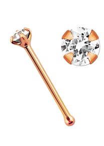 Adelia´s ADELIA ́S Damen Nasenpiercing "Piercing Piercing Nasenpiercing", rosa, modisch, Silber 925 (Sterlingsilber), Piercings, Nasenstecker 925 Silber 18kt
