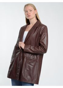 Maze Damen Lederblazer "42021201", braun, Gr. XL, Obermaterial: 100% Lammleder / Innenfutter: 100% Baumwolle / Ärmelfutter: 100% Polyester, Blazer