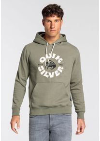 Quiksilver Herren Kapuzensweatshirt "FINAL CALL HOODIE YM", grün, sportlich, Gr. M, Obermaterial: 55% Baumwolle, 45% Polyester, Sweatshirts
