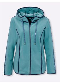 Classic Basics Damen Fleecejacke, blau, Gr. 46, unifarben, 100% Polyester, Jacken