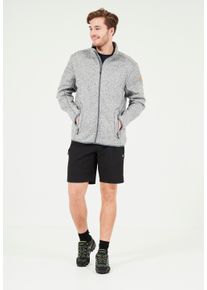 WHISTLER Herren Fleecejacke "Sampton", grau, sportlich, Gr. XXXL, meliert, 100% Polyester, Jacken, aus schnell trocknenden Materialien