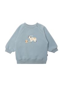 Liliput Herren Sweatshirt "Bauernhof", blau, Gr. 74, bedruckt, 80% Baumwolle, 20% Polyester, Sweatshirts, mit niedlichem Tierprint