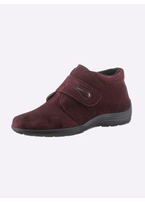 CLASSIC Damen Stiefelette, Gr. 38, rot, Veloursleder, Glattleder, Rindsleder, Basic, Schuhe