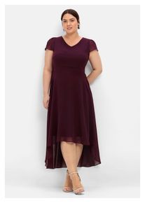 sheego Damen Abendkleid "Große Größen", lila, feminin, Gr. 48, unifarben, Obermaterial: 100% Polyester;Futter: 100% Polyester, Kleider, mit