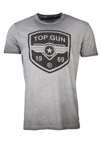Top Gun Herren T-Shirt "Powerful TG20191043", grau, Gr. M, Obermaterial: 100% Baumwolle, Shirts