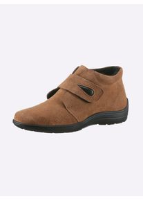 CLASSIC Damen Stiefelette, Gr. 37, braun, Veloursleder, Glattleder, Rindsleder, Basic, Schuhe