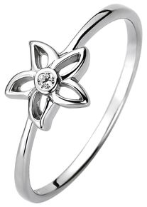 Jobo Damen Fingerring "Blume", 56, Silber 925 (Sterlingsilber), silber, Silber 925 (Sterlingsilber), Fingerringe, 925 Silber mit Zirkonia