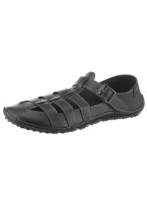 Leguano Herren Barfußschuh "JARO", Gr. 47, schwarz, Textil, Lederimitat, sportlich, Schuhe, Sandale, Bequemschuh, Sommerschuh mit Schnallenverschluss