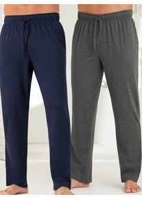 wäschepur WÄSCHEPUR Herren Schlafhose, Gr. 44, blau, 100% Baumwolle, Meliert:55% Baumwolle, 45% Polyester, unifarben, Hosen