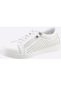Andrea Conti Damen Sneaker, Gr. 42, weiß, Leder, Glattleder, sportlich, Schuhe