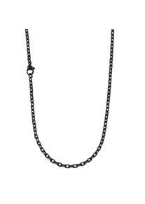 Vivance Damen Collierkettchen "Ankerkette Edelstahl 3mm breit PDV schwarz", 60cm, Edelstahl, L: 60cm B: 3.0mm, schwarz, Edelstahl, B:3.0mm, Halsketten