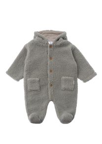 Liliput Kinder Overall, grau, casual, Gr. 62, 50% Polyester, 50% Baumwolle, Overalls, mit Kapuze