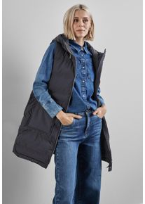 Street One Damen Steppweste, blau, casual, Gr. 42, unifarben, Stoff, 100% Polyester, Westen, wasserabweisend