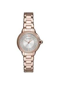 Quarzuhr Emporio Armani Armbanduhren rosegold (roségoldfarben) Damen Armbanduhr, Damenuhr, Edelstahlarmband, analog