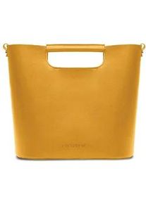 Schultertasche Gretchen "Crocus Shoulderbag" Gr. B/H/T: 33cm x 27cm x 13.5cm, gelb Damen Taschen aus italienischem Rindsleder