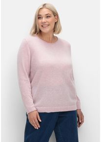 Große Größen Pullover aus reinem Kaschmir, mit Rollkanten Gr. 44/46 rosa von sheego für Damen