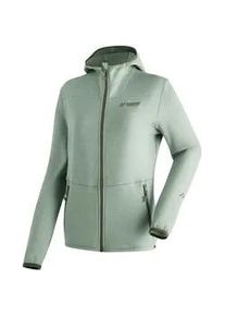 Fleecejacke Maier Sports "Fave W" Gr. 48, grün (seegrün) Damen Jacken Fleece mit verstellbarer Kapuze, atmungsaktiver Zip-Hoodie