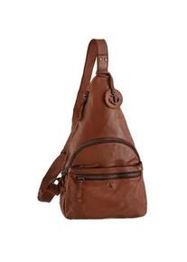 Cityrucksack Harbour 2nd "Merlin" Gr. B/H/T: 23cm x 38cm x 5cm, braun (charming cognac) Rucksäcke Umhängetasche Freizeitrucksack