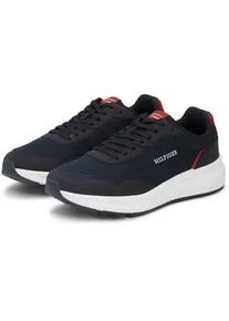 Sneaker Tommy Hilfiger "FASTON MIX ESS" Gr. 44, blau (dunkelblau) Herren Schuhe Freizeitschuh, Halbschuh, Schnürschuh mit gepolstertem Schaftrand