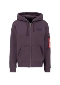 Hoodie Alpha Industries "Alpha Industries Men - Hoodies Back Print Zip Hoodie" Gr. XL, lila (plum) Herren Sweatshirts