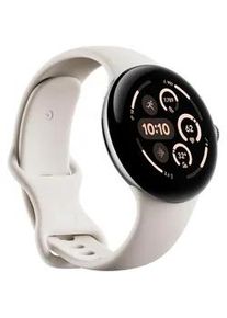 Smartwatch Google "Pixel Watch 3 45mm WIFI" Smartwatches weiß (porcelain, silber)