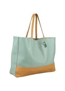 Schultertasche Collezione Alessandro "Linia" Gr. B/H/T: 40cm x 32cm x 14cm one size, grün (mint) Damen Taschen Echt Leder, Made in Italy