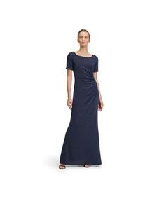 Abendkleid Vera Mont "Vera Mont im Glitzer-Look" Gr. 40, Normalgrößen, blau (dark blue/grey) Damen Kleider Raffung