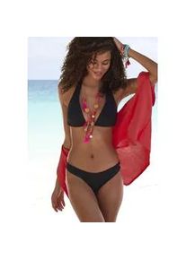 Triangel-Bikini Lascana Gr. 40, Cup C/D, schwarz Damen Bikini-Sets in 5 Tragevarianten