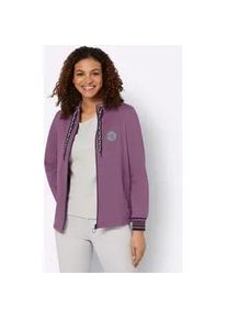 WITT Shirtjacke CASUAL LOOKS "Sweatjacke" Gr. 36, lila (violett) Damen Shirts