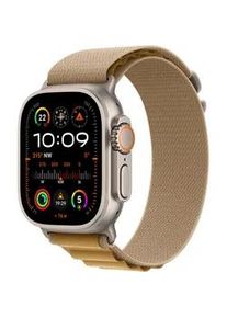 Smartwatch Apple "Watch Ultra 2 (2024) GPS + Cellular" Smartwatches Gr. 49mm, Cellular, S, Alpine Loop, beige (natur)