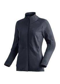 Fleecejacke Maier Sports "Sinaia W" Gr. 40, blau (dunkelblau) Damen Jacken Midlayer, atmungsaktiv schnelltrocknend, Full-Zip, Regular Fit