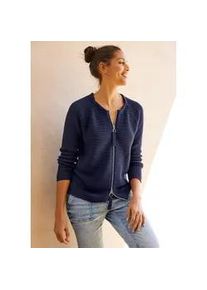 Strickjacke Heine Gr. 38, blau (marine) Damen Strickjacken