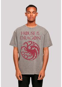 F4NT4STIC Herren T-Shirt "House Of The Dragon Targaryen Crest Logo", grau, casual, Gr. S, Obermaterial: 100% Baumwolle, Shirts, Premium Qualität