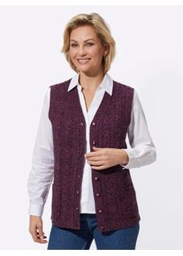 Classic Basics Damen Strickweste, lila, Gr. 54, meliert, 100% Polyacryl, Westen
