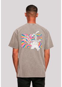 F4NT4STIC Herren T-Shirt "Alice im Wunderland Uhr Hase", grau, casual, Gr. XL, Obermaterial: 100% Baumwolle, Shirts, Premium Qualität, Nostalgie,