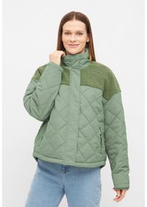 Derbe Damen Fleecejacke "Quiltholm", grün, modisch, Gr. 42, Obermaterial: 100% Polyester; Füllung: 100% Polyester; Futter: 100% Polyester, Jacken,