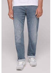 CAMP DAVID Herren Comfort-fit-Jeans, grau, casual, Gr. 34, Abriebeffekte, Material: 68% Baumwolle, 16% Polyester, 14% Lyocell, 2% Elasthan, Zusatz: