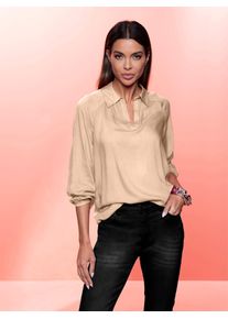 Heine Damen Schlupfbluse, beige, Gr. 48, unifarben, 100% Modal, Blusen