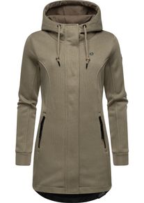 Ragwear Damen Kapuzensweatjacke "Letti Bonded", braun, sportlich, Gr. L, Feinstrick, Sweatware, Obermaterial: 100% Polyester, Innenfutter: 100%