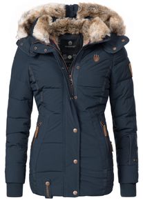 Marikoo Damen Winterjacke "Nekoo", blau, modisch, Gr. XXXL, Oberstoff: 100% Polyester, Futter: 100% Polyester, Wattierung: 100% Polyester,