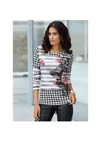 Langarmshirt Inspirationen "Shirt" Gr. 46, bunt (schwarz, rot, bedruckt) Damen Shirts