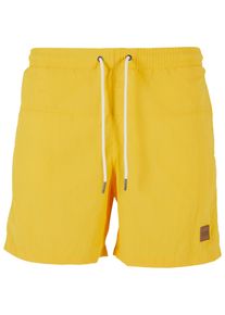 Urban Classics Herren Badeshorts "Urban Classics Herren Block Swim Shorts", gelb, Gr. S, 100% Polyamid, Badehosen