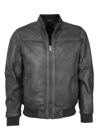 JCC Herren Blouson "31020348", grau, Gr. L, Obermaterial: 100% Leder, Lamm / Futter: 100% Baumwolle / Strick: 100% Polyester / Ärmelfutter: 100%