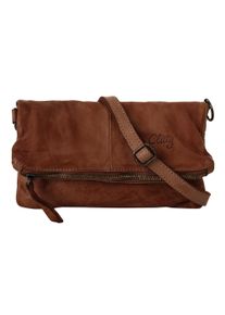 CLUTY Damen Abendtasche, braun, Leder, vintage, Taschen, echt Leder, Made in Italy