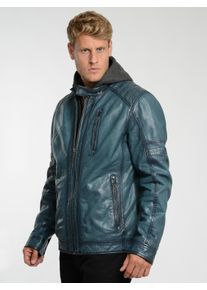 JCC Herren Lederjacke "3102243", blau, Gr. 54, Oberstoff: 100% Lammleder / Innenfutter oben: 100% Polyester / Innenfutter unten: 100% Baumwolle /