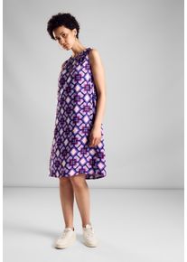 Street One Damen Sommerkleid, lila, casual, Gr. 42, bedruckt, Stoff, 100% Viskose, Kleider, soft und trageangenehm
