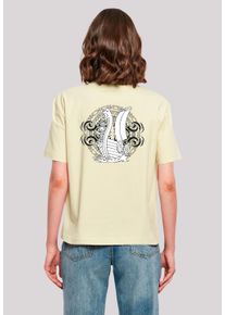 F4NT4STIC Damen T-Shirt "Wickie und die starken Männer", gelb, casual, Gr. XL, Obermaterial: 100% Baumwolle, Shirts, Nostalgie, Retro Print,
