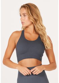 ENDURANCE ATHLECIA ATHLECIA Damen Sport-BH "Aideny", Gr. L, grau, 83% Nylon, 16% Elasthan, 1% Polyester, unifarben, BHs, in nahtlosem Design