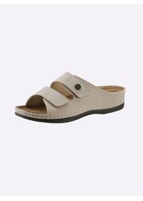 Franken Schuhe FRANKEN-SCHUHE Damen Pantolette, Gr. 36, beige, Lederimitat, sportlich, Schuhe